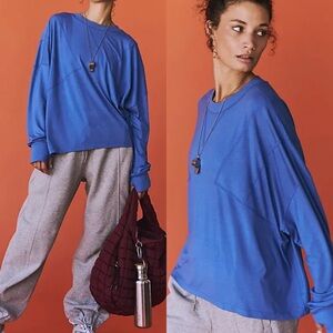 FP Movement by Free People Blue Long Sleeve Tee